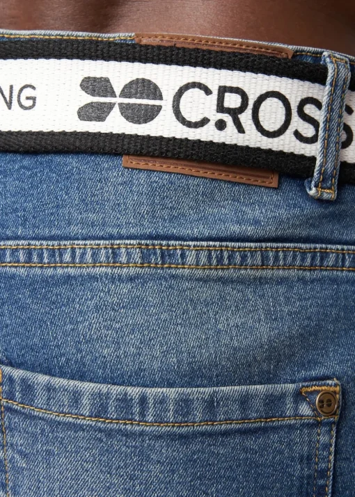 Crosshatch Stone Wash Barbeck Slim Fit Denim