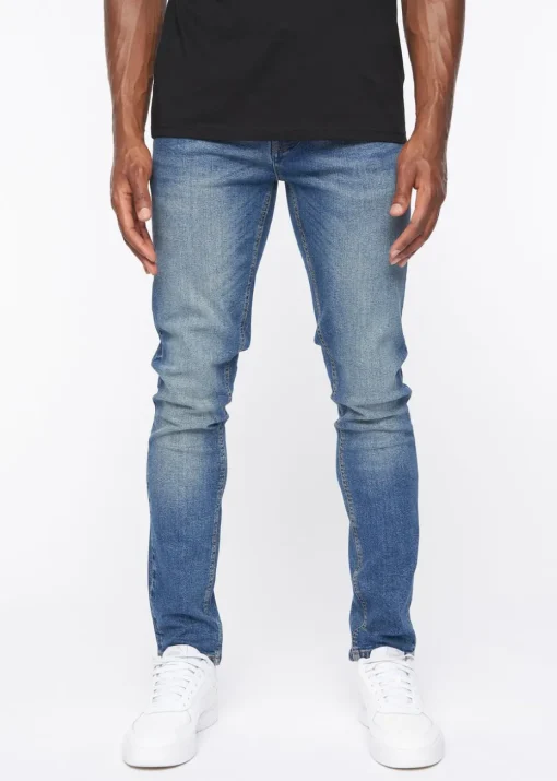 Crosshatch Stone Wash Barbeck Slim Fit Denim