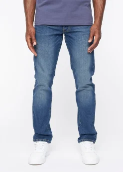 Crosshatch Stone Wash Cadman Straight Jeans