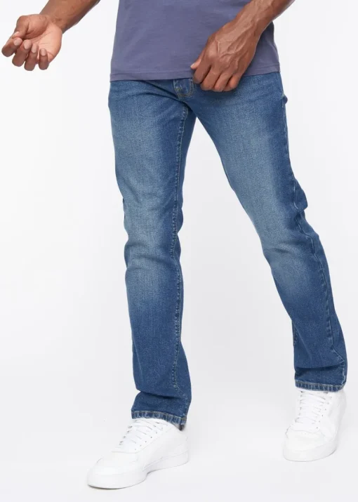 Crosshatch Stone Wash Cadman Straight Jeans