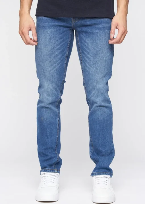 Crosshatch Stone Wash Malcolm Slim Fit Jeans
