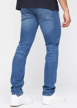 Crosshatch Stone Wash Malcolm Slim Fit Jeans