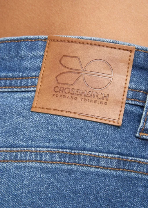 Crosshatch Stone Wash Malcolm Slim Fit Jeans