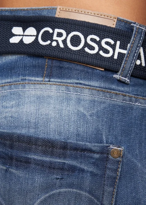 Crosshatch Stone Wash New Embossed Techno Denim Jeans