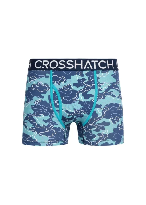 Crosshatch Teal  Lynol Boxers (3 Pack)