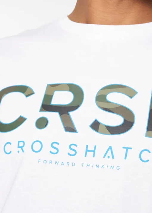 Crosshatch White   Fratter T-Shirt