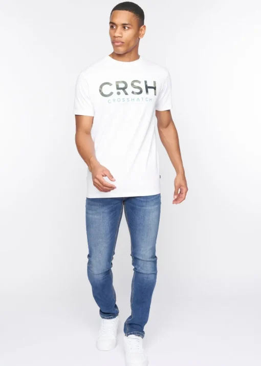Crosshatch White   Fratter T-Shirt