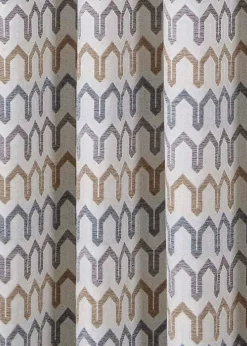 Curtina Arcadia Chenille Natural Eyelet Curtains