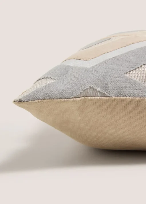 Cut Velvet Diamond Cushion