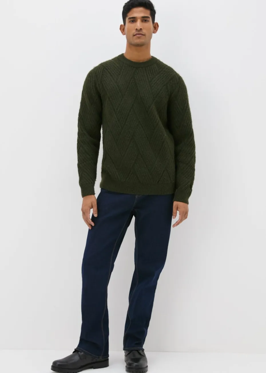 Dark Blue Boot Cut Fit Jeans