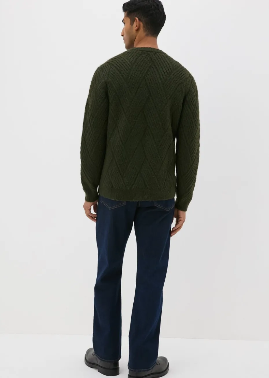 Dark Blue Boot Cut Fit Jeans