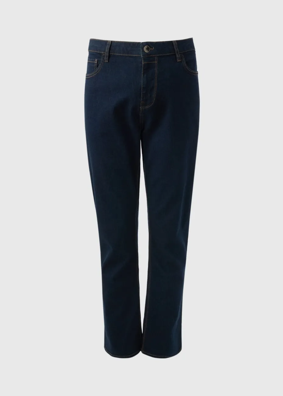 Dark Blue Boot Cut Fit Jeans