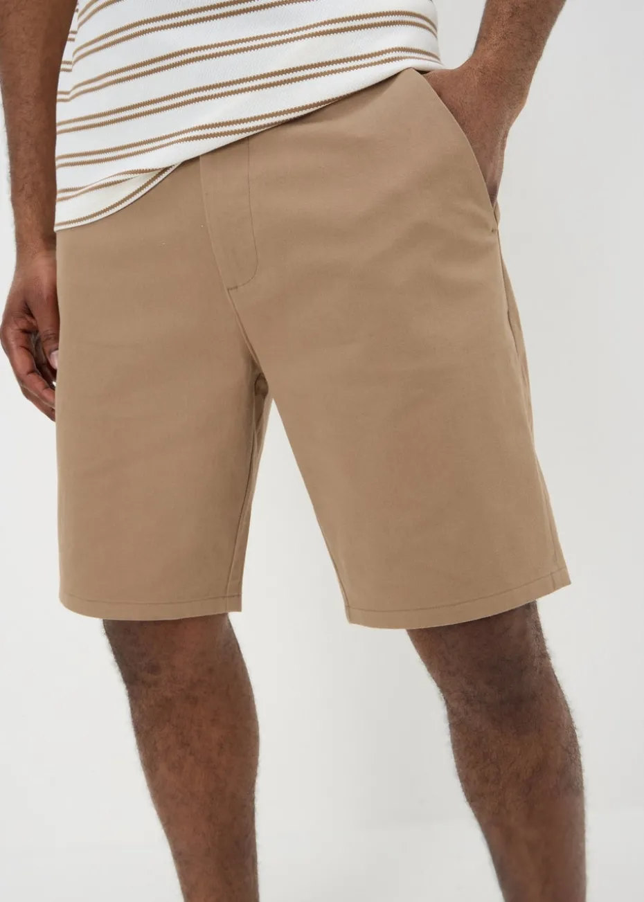 Dark Stone Straight Fit Chino Shorts