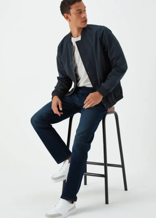 Dark Wash Stretch Straight Fit Jeans