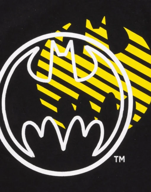DC Comics Boys Black Stylised Batman Logo Pyjama Set (3 - 14 Years)
