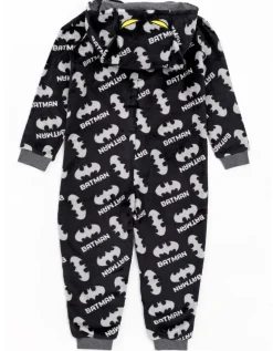 DC Comics Grey Batman Boys All In One Pyjamas (4-14 Years )