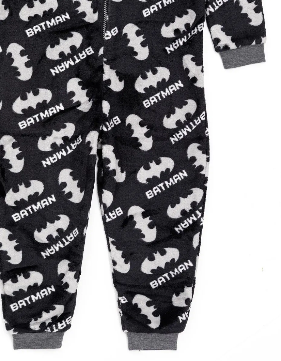 DC Comics Grey Batman Boys All In One Pyjamas (4-14 Years )