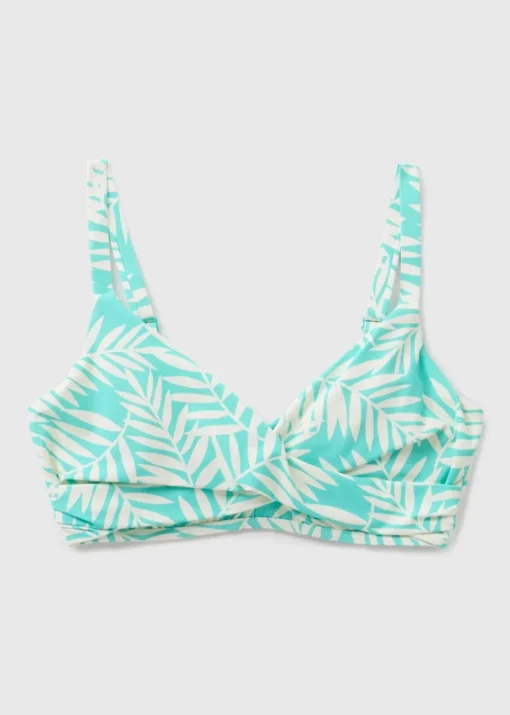 DD+ Blue Leaf Bikini Top