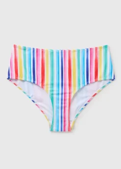 DD+ Multicolour Stripe Bikini Bottoms