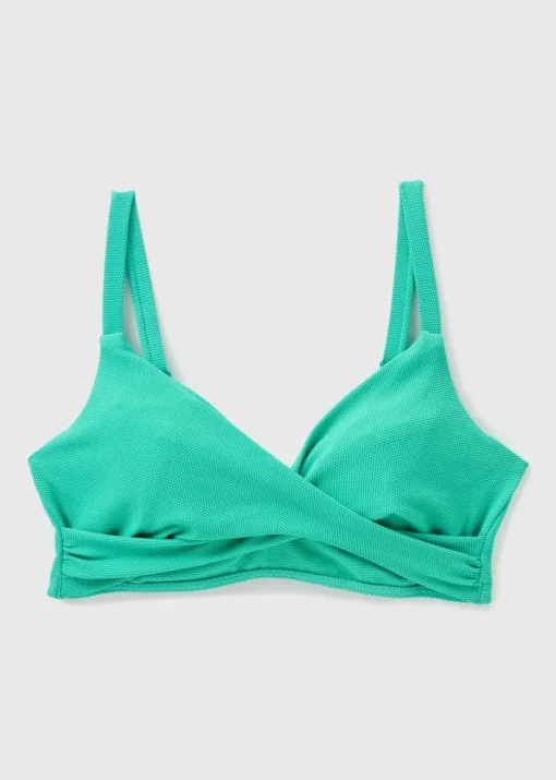 DD+ Turquoise Shapewear Crop Bikini Top