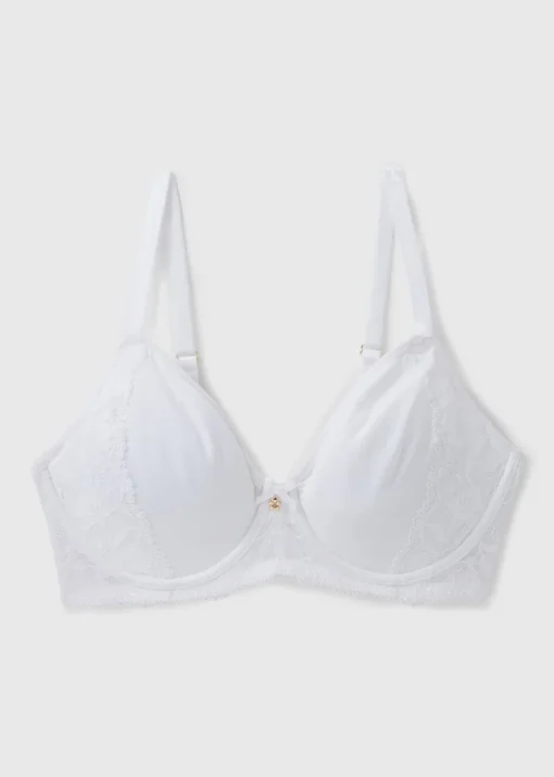 DD+ White Lace Minimise Bra