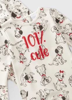 Disney 2 Pack Baby Cream Dalmatian Sleepsuits (Newborn-18mths)
