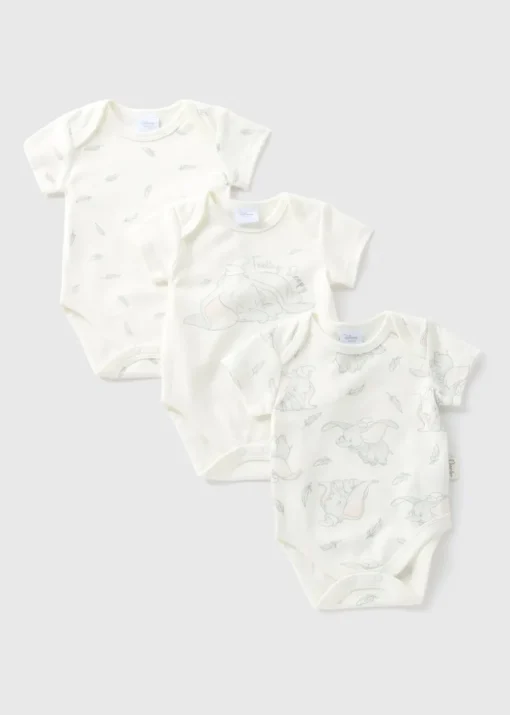 Disney 3 Pack Dumbo Bodysuits (Newborn-12mths)