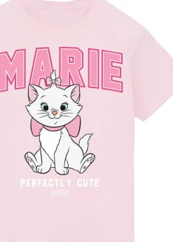 Disney Aristocats Marie Perfectly Girls Pink T-Shirt (3-13 Years)