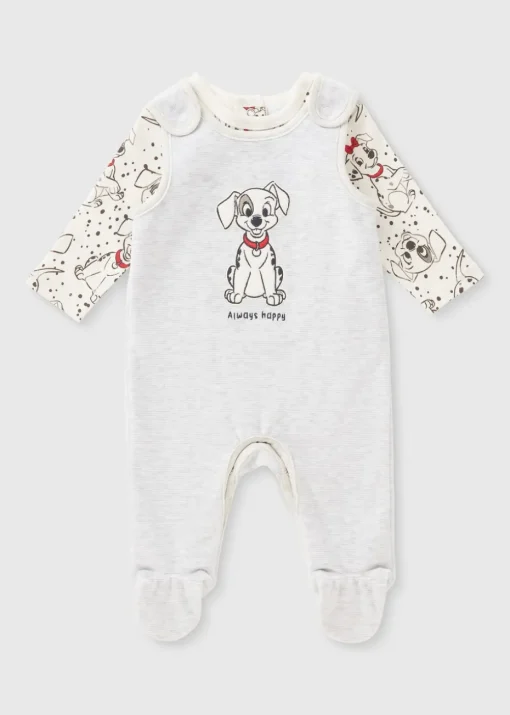 Disney Baby Cream Dalmatians Dungaree & Bodysuit Set (Newborn-18mths)