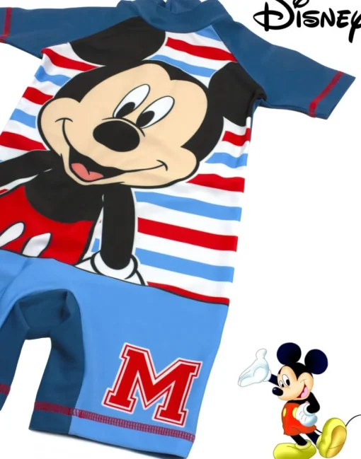 Disney Boys Blue Mickey Mouse 1 Piece Surf Suit (12 Months-6 years)