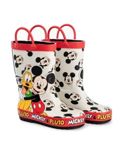 Disney Boys Multicoloured Mickey & Pluto Wellington Boots with Handles (4 - 10 Younger)