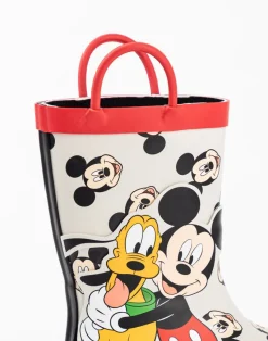 Disney Boys Multicoloured Mickey & Pluto Wellington Boots with Handles (4 - 10 Younger)