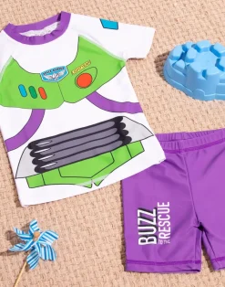 Disney Buzz Lightyear Boys Dress-Up Style 2 Piece Swim Set (12 Months-7 Years)