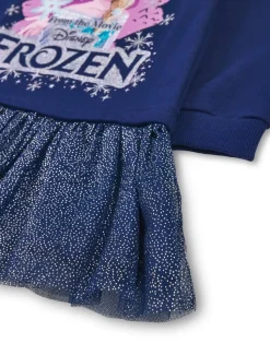 Disney Frozen Front Print Blue Dress (2-8 Years)