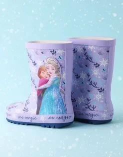 Disney Frozen Girls Purple Elsa & Anna Wellies (6 - 12 Younger)