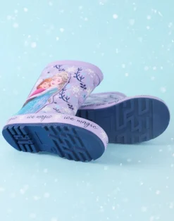 Disney Frozen Girls Purple Elsa & Anna Wellies (6 - 12 Younger)