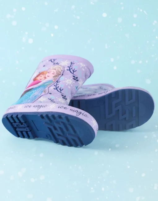 Disney Frozen Girls Purple Elsa & Anna Wellies (6 - 12 Younger)