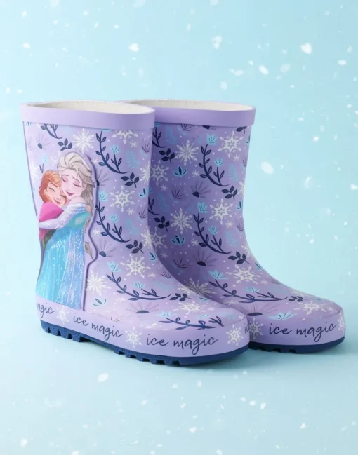 Disney Frozen Girls Purple Elsa & Anna Wellies (6 - 12 Younger)
