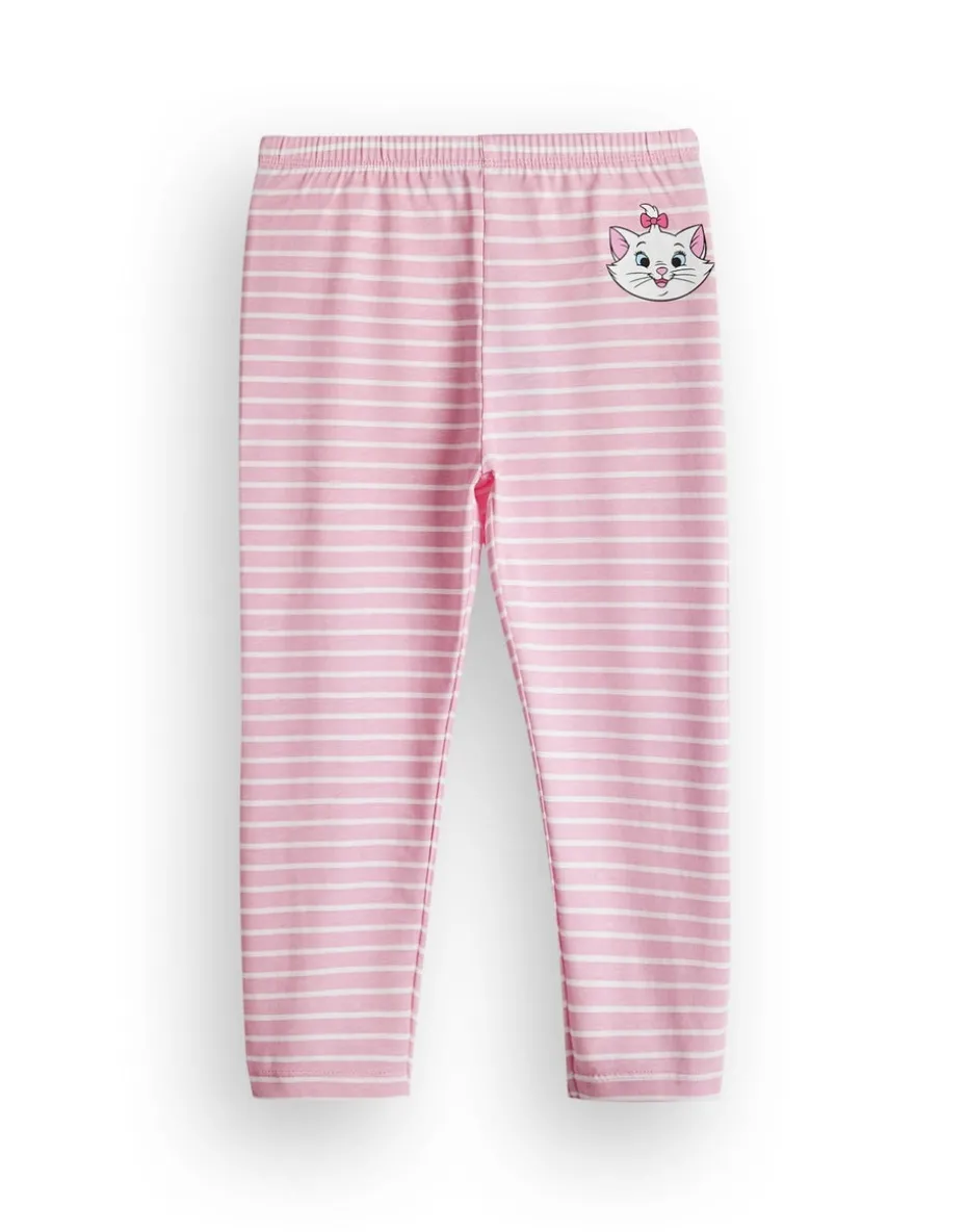 Disney Girls Pink Marie Long Sleeve Long Leg Pyjama Set (2 - 8 Years)
