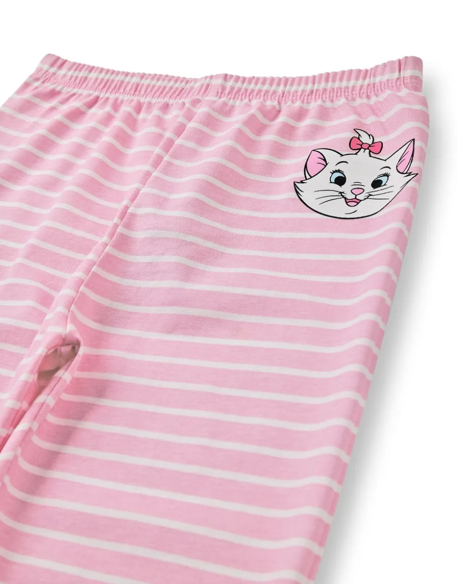 Disney Girls Pink Marie Long Sleeve Long Leg Pyjama Set (2 - 8 Years)