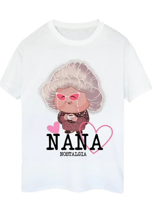 Disney Inside Out Nana Nostalgia White Boyfriend Fit T-Shirt