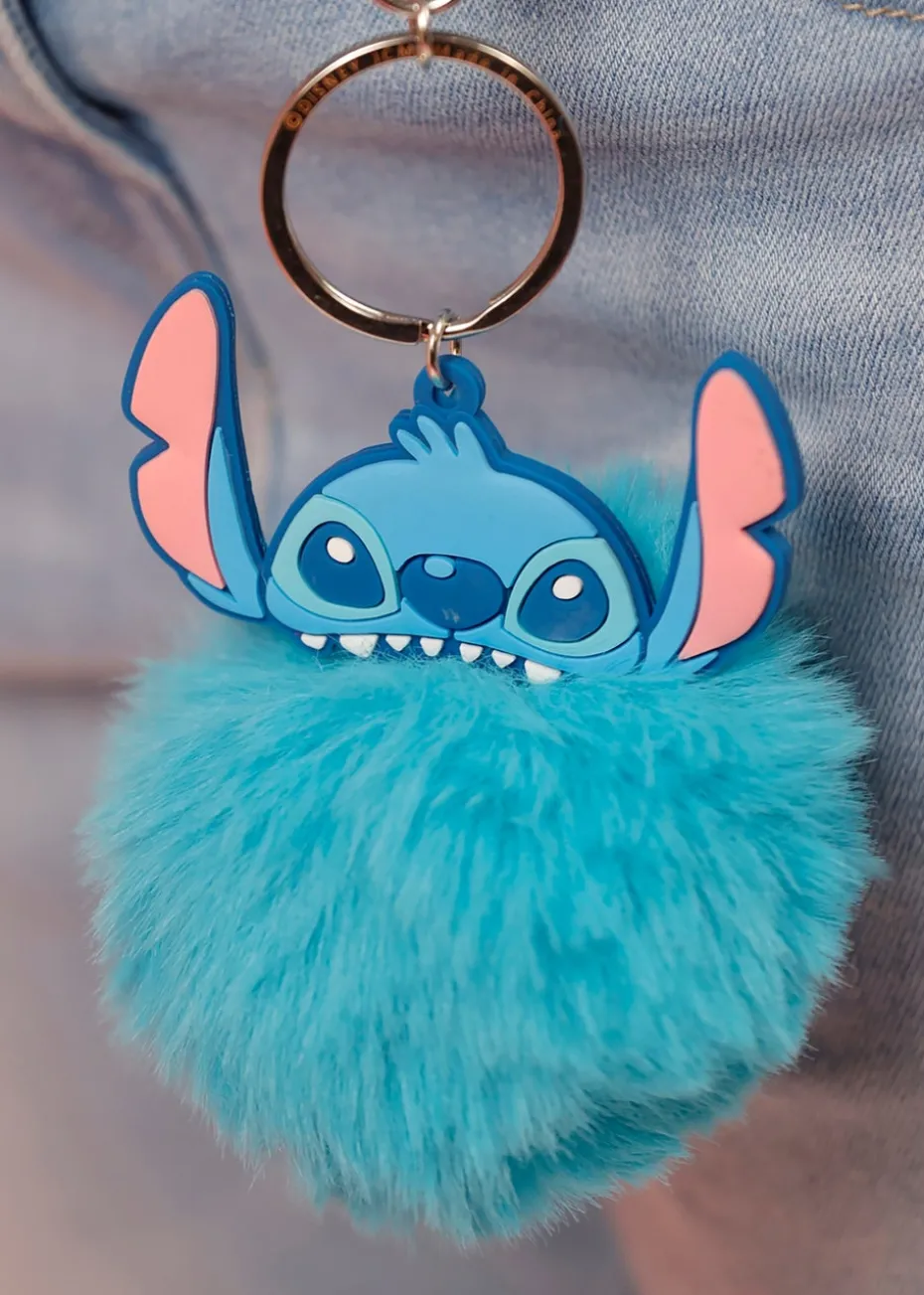 Disney Lilo & Stitch Blue Pom Pom Keychain