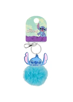 Disney Lilo & Stitch Blue Pom Pom Keychain
