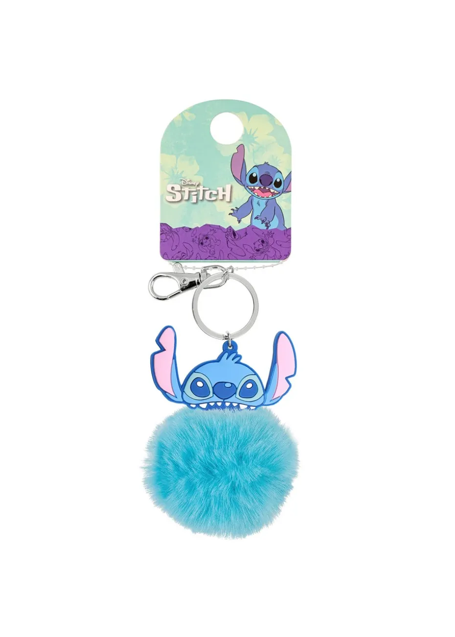 Disney Lilo & Stitch Blue Pom Pom Keychain