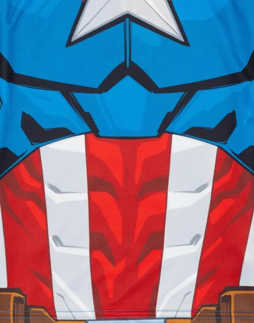 Disney Marvel Captain America Kids Blue Shortie Pyjamas (2-8 Years)