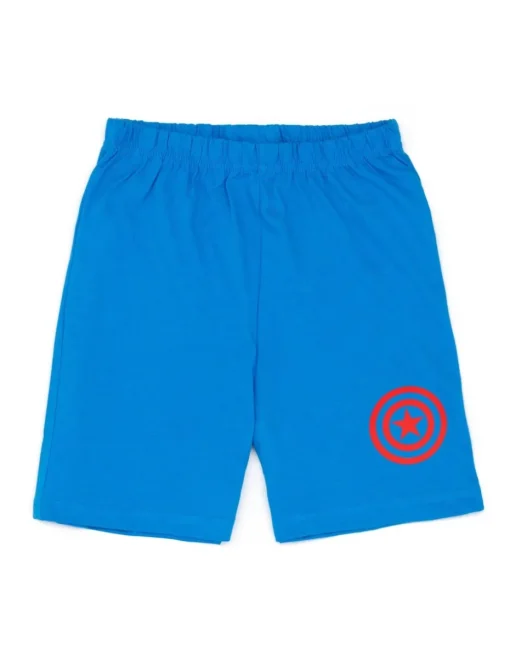 Disney Marvel Captain America Kids Blue Shortie Pyjamas (2-8 Years)