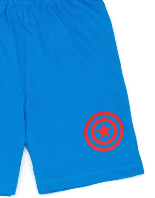 Disney Marvel Captain America Kids Blue Shortie Pyjamas (2-8 Years)