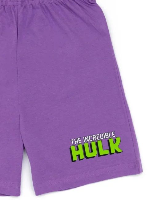 Disney Marvel Hulk Kids Shortie Purple Pyjamas (2-8 Years)