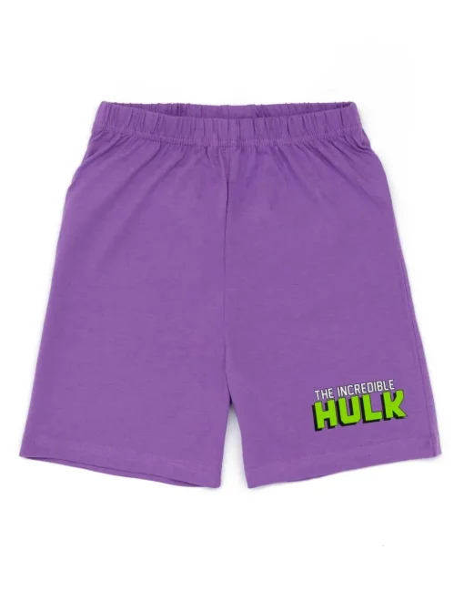 Disney Marvel Hulk Kids Shortie Purple Pyjamas (2-8 Years)