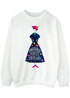 Disney Mary Poppins Practically Perfect White Printed Sweatshirt